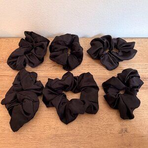 Brand New Set of 6 Silk Scrunchies